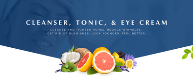 All Natural AHA Cleanser, Tonic, & Eye Cream