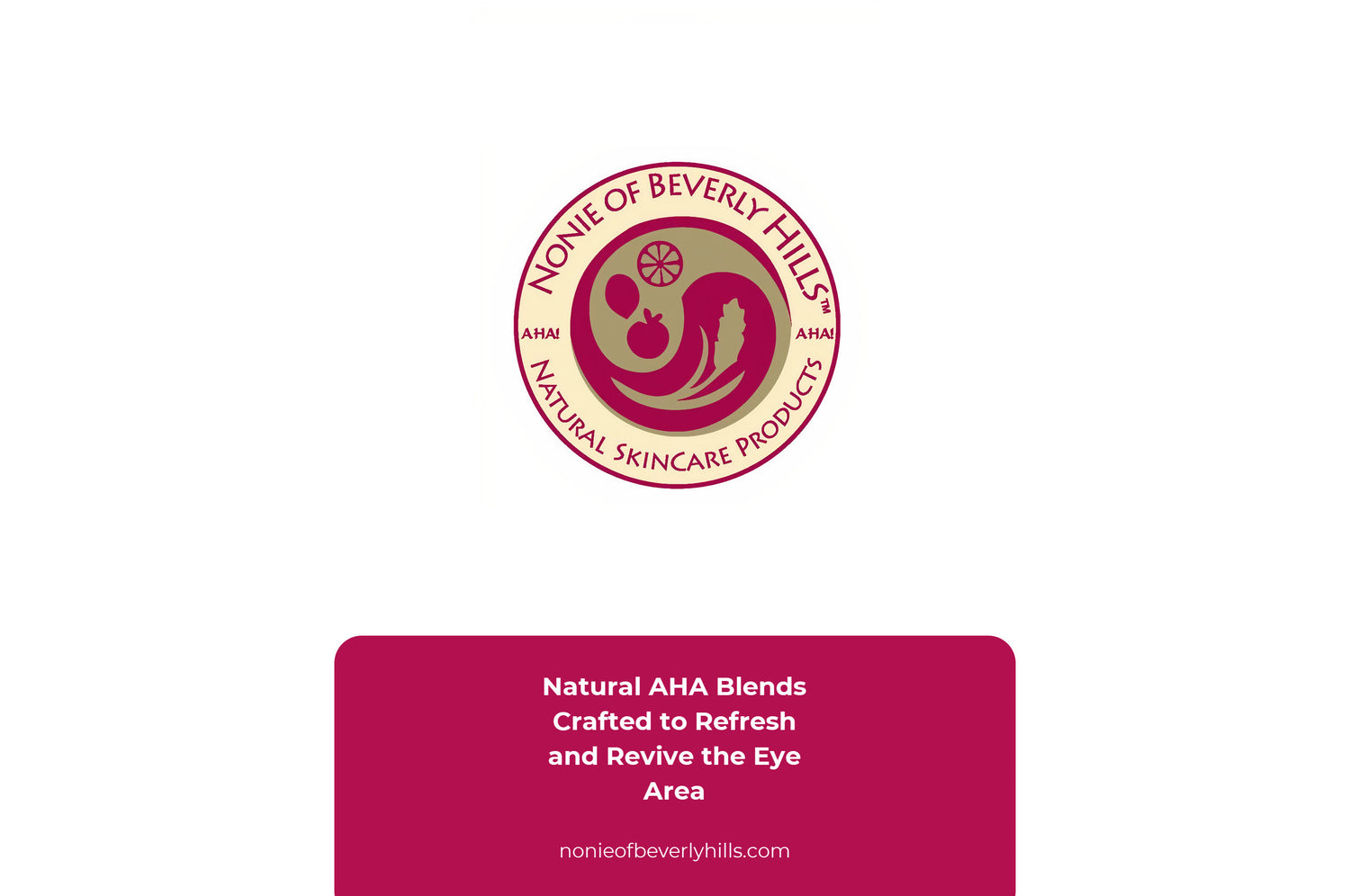 Nonie of Beverly Hills uses plant based ingredients for lightweight comfortable eye care.