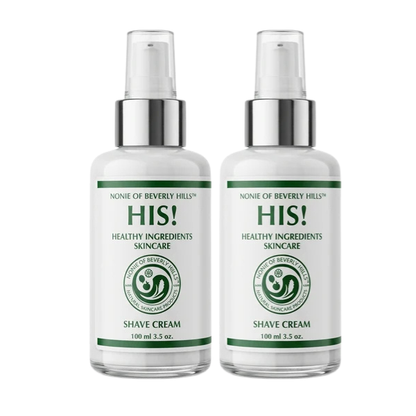 HIS! AHA Shave Cream 3.5 oz. Pack of 2