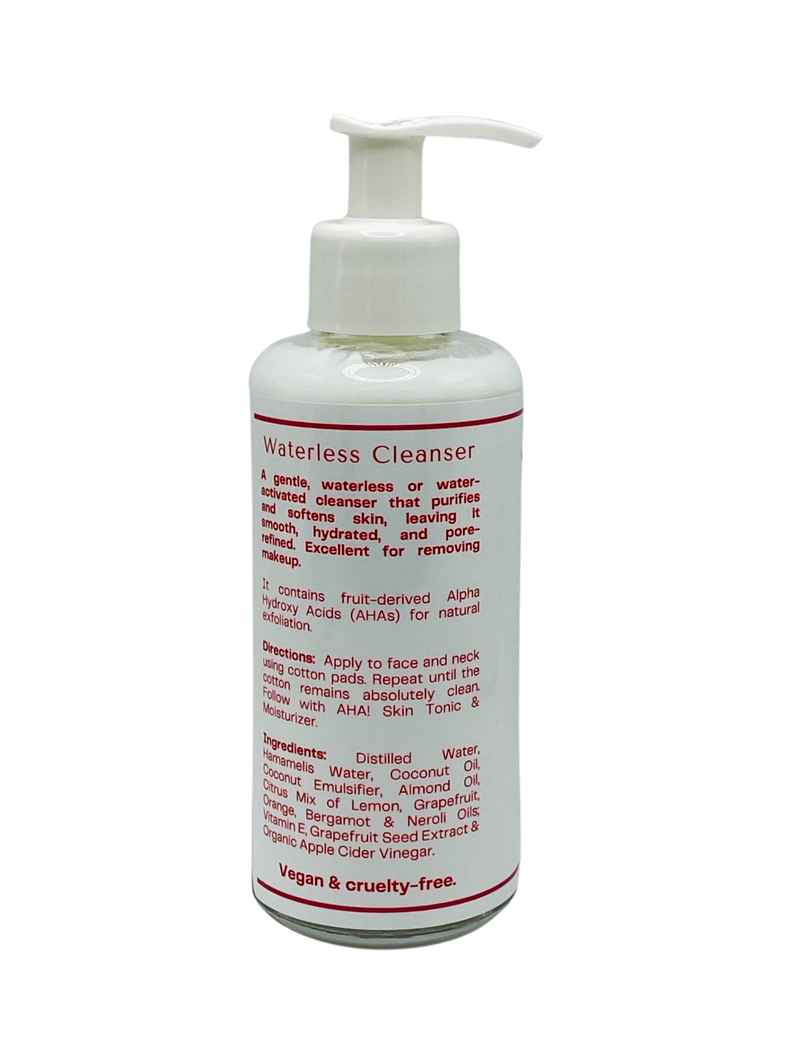 Nonie AHA Skin Cleanser bottle back
