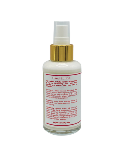 Nonie aha hand lotion back label ingredients