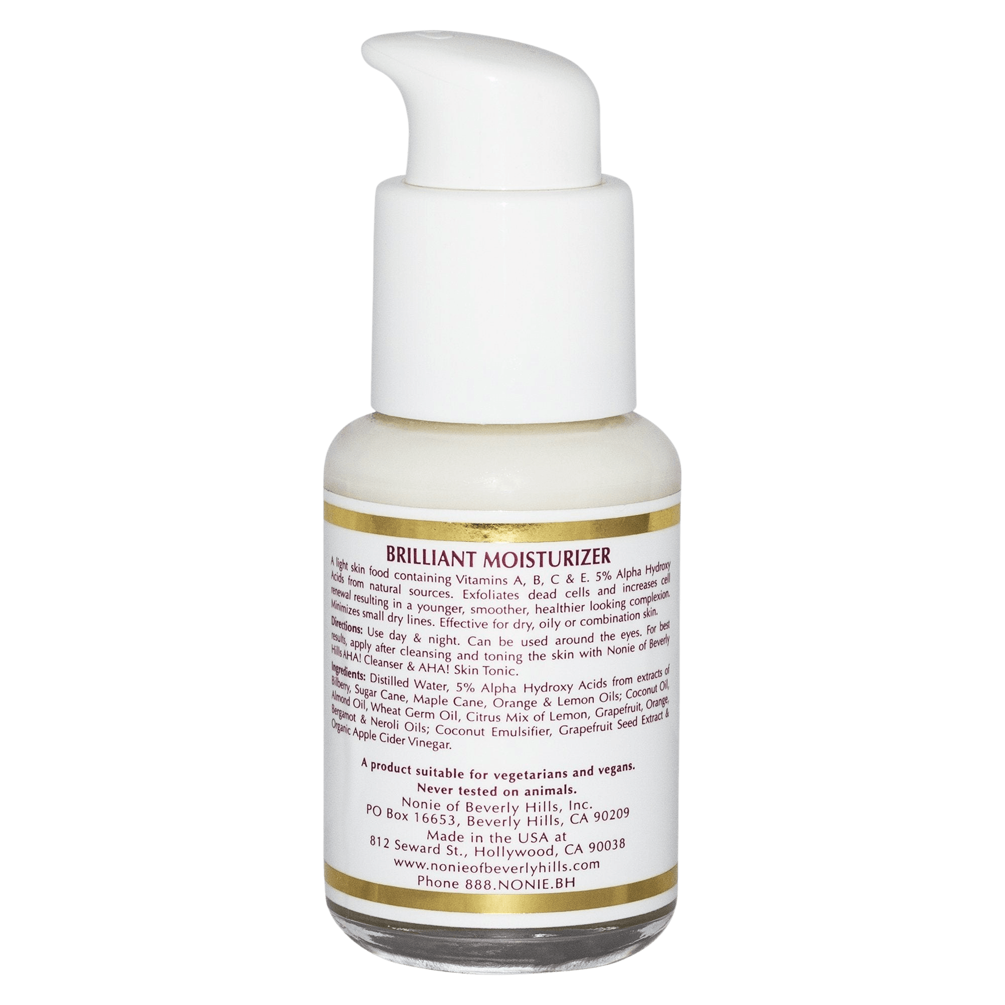 AHA! Brilliant Moisturizer 1.75 oz - for Normal/Combination Skin - Nonie of Beverly Hills