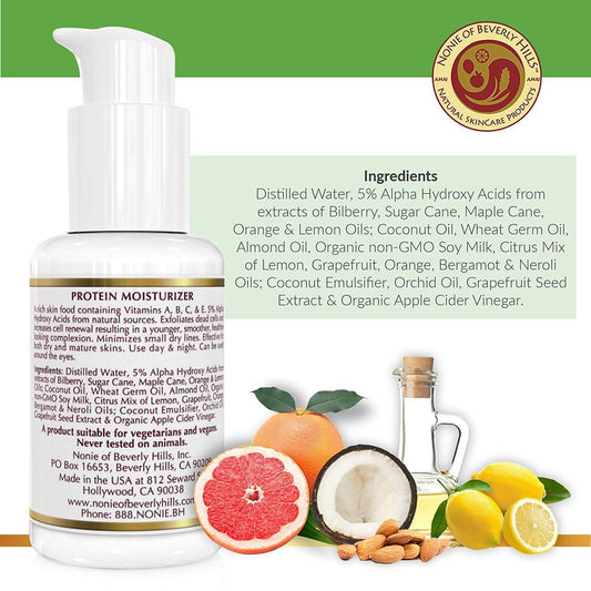 AHA! Protein Moisturizer 1.75 oz - for Dry/Mature Skin - Nonie of Beverly Hills
