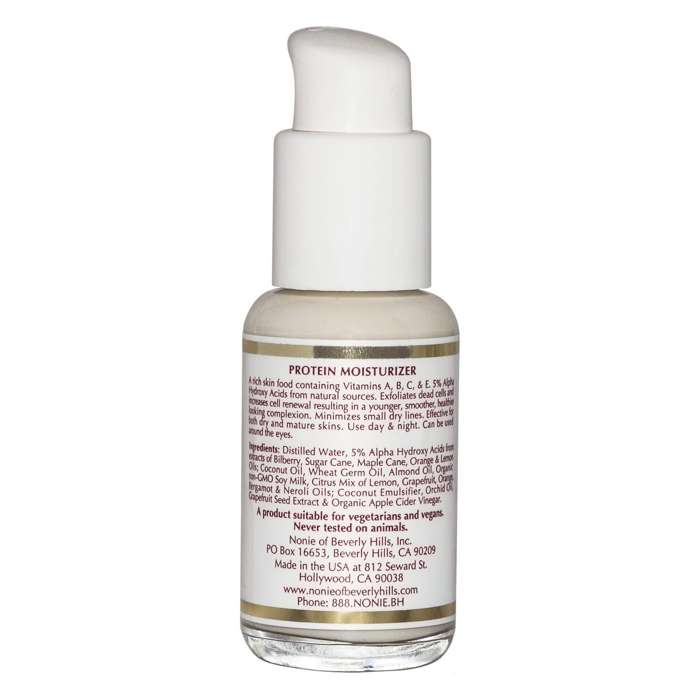 AHA! Protein Moisturizer 1.75 oz - for Dry/Mature Skin - Nonie of Beverly Hills