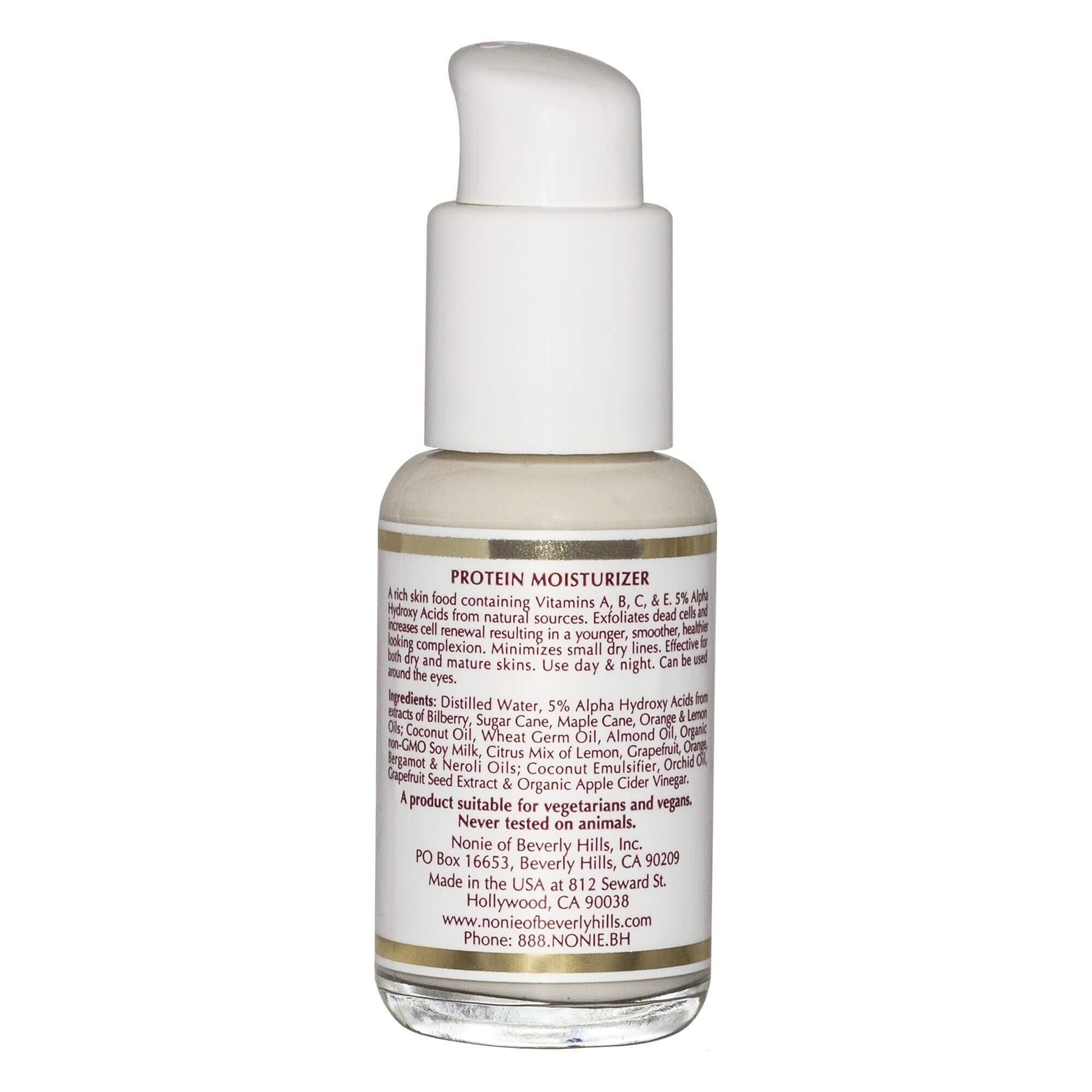 AHA! Protein Moisturizer 1.75 oz - for Dry/Mature Skin - Nonie of Beverly Hills